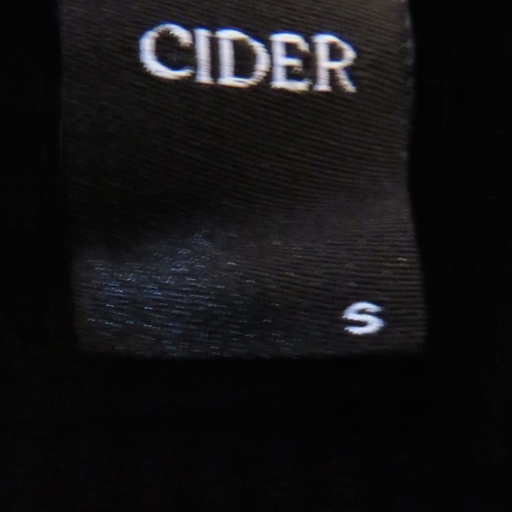 Cider Tired Look S Black Maxi Skirt Adapts to your Shape Ruffle Hem Side Slit - Picture 4 of 10